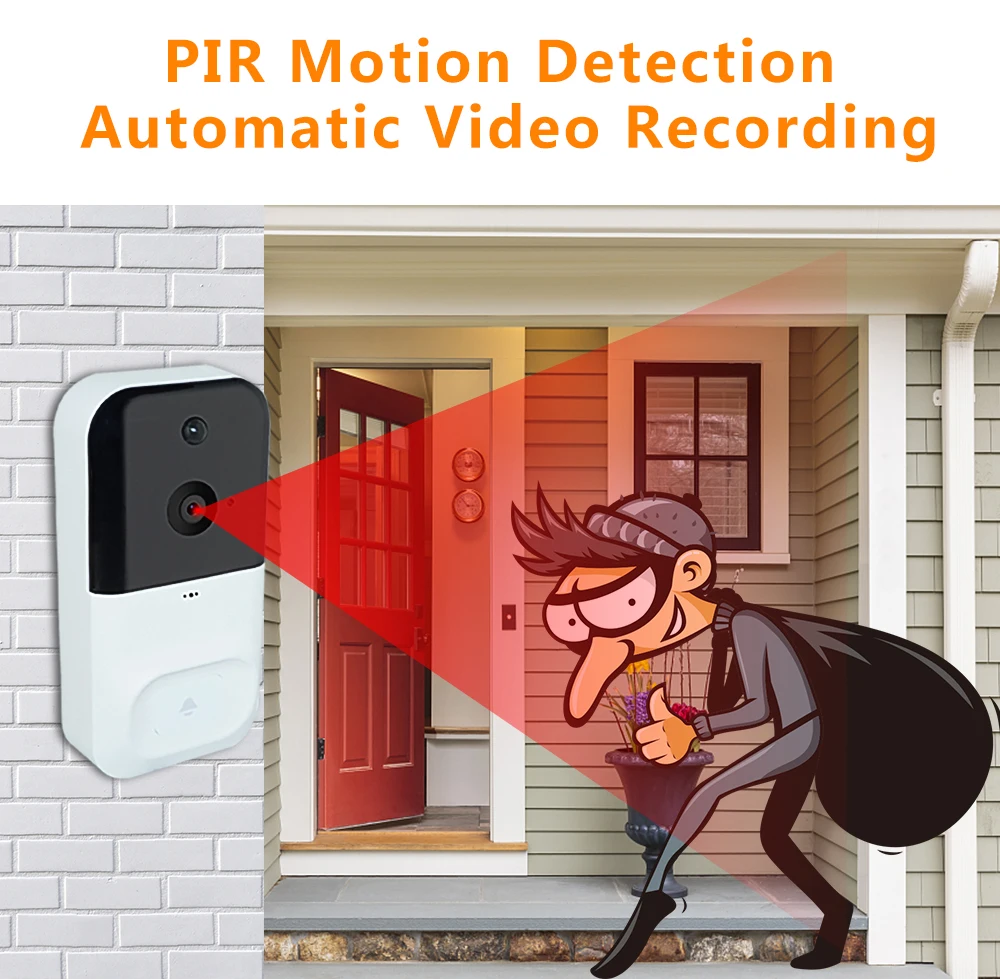 Waterproof Wireless Audio Door Phone Door Bell With Camera And Voice Intercom 2 Way Talk