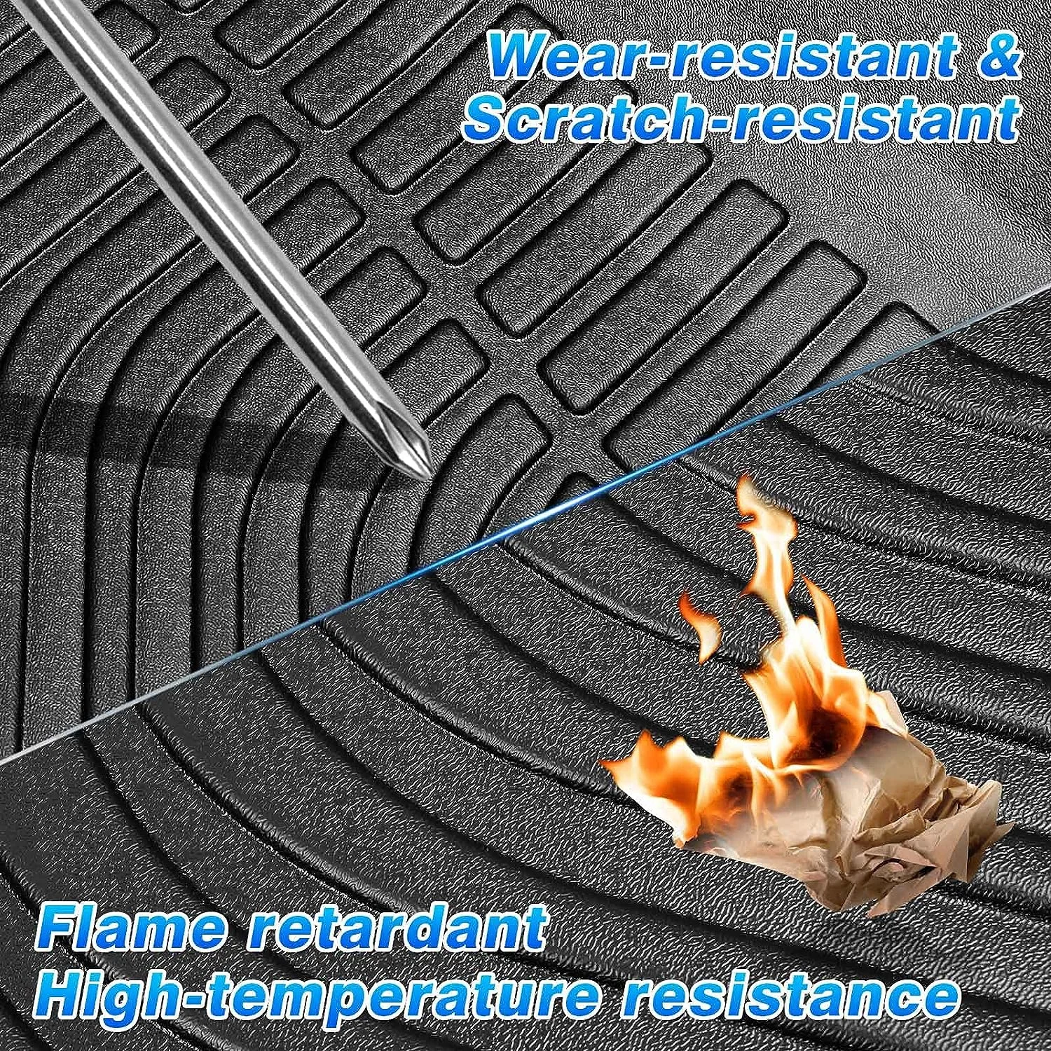 Floor Mats for Mazda CX-5 2023 2024 All Weather Protection TPE Rubber Floor Liners Accessories Mats Odorless Anti-Slip Black
