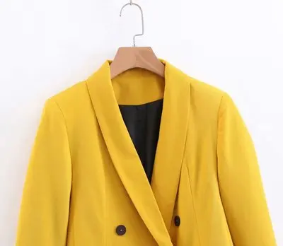 Nanchang Xihui Autumn Coat Women Yellow Blazer Women Blazer