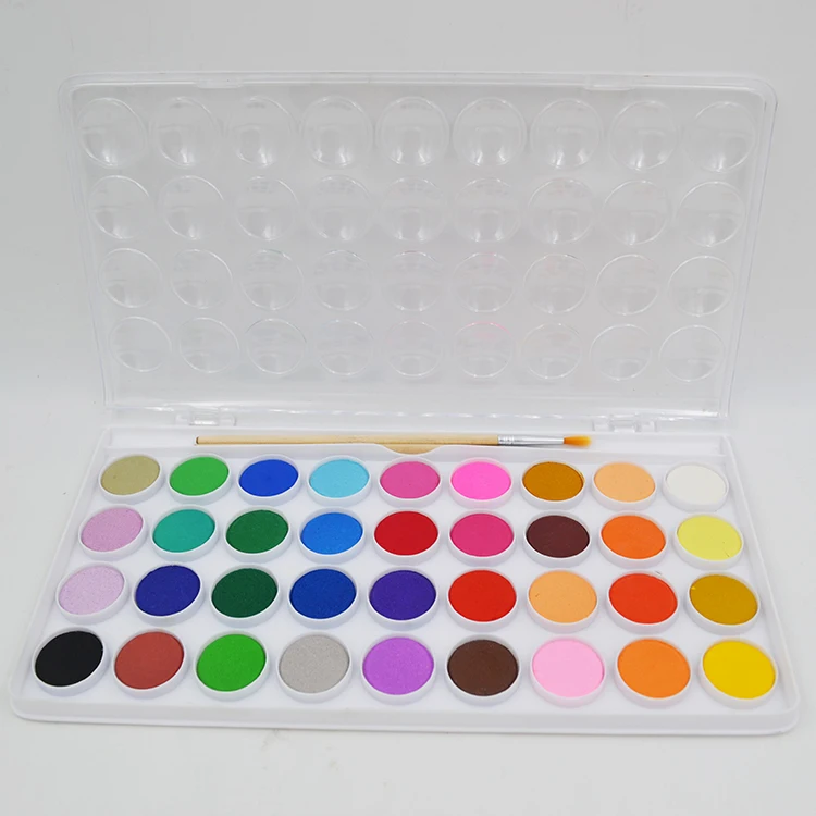 Amazon Hot Seller 36 Colors Artists Solid Watercolor Paint Set Watercolor Cake For Kids Painting