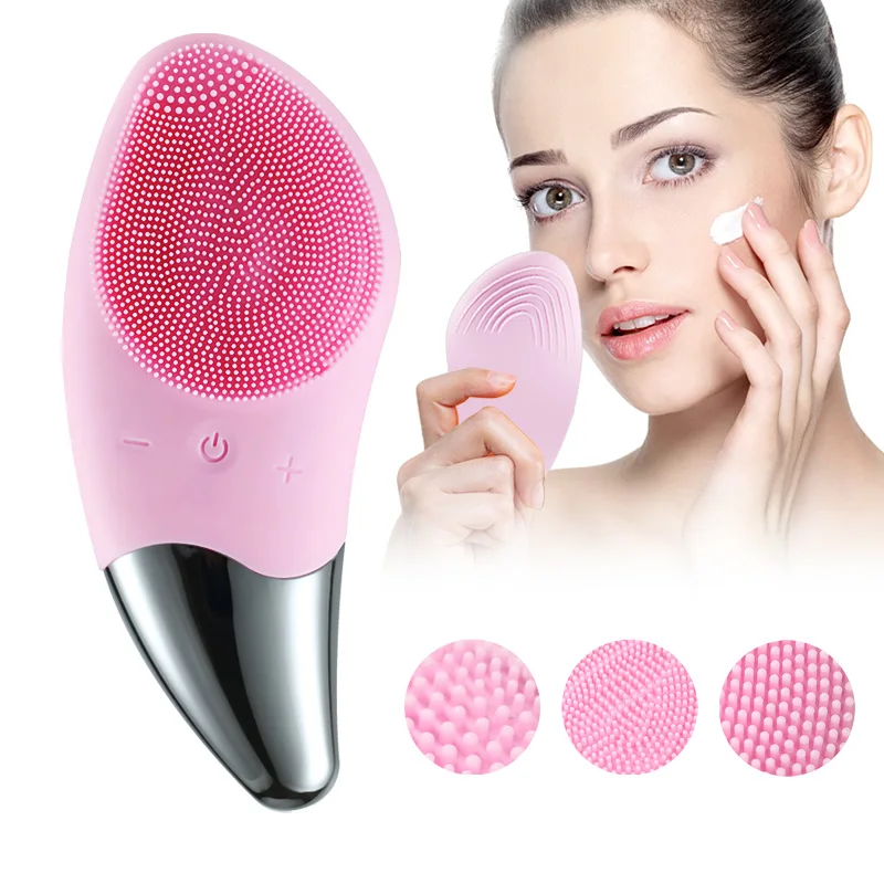 New Skin Care Waterproof Facial Brush Wireless Facial Cleansing Brush Skin Scrubber Multi Function Soft Usb