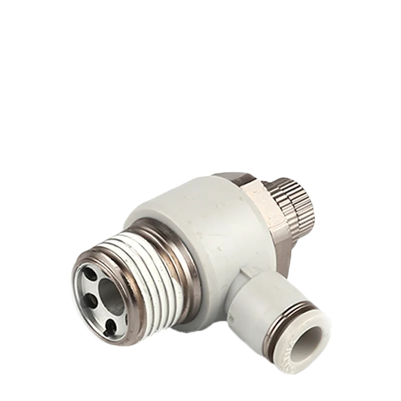 PSLA/B White Pneumatic Quick-Insert Throttle Valve Speed-Insert Connector Thread Speed Regulating Valve