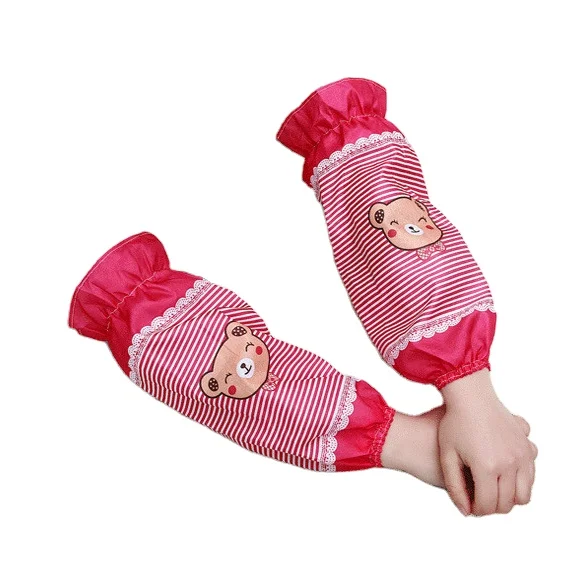 Over sleeves For Kitchen Accessories Useful Things Apron Accessories Cartoon Kids Sleeves Hygienic Cleaning
