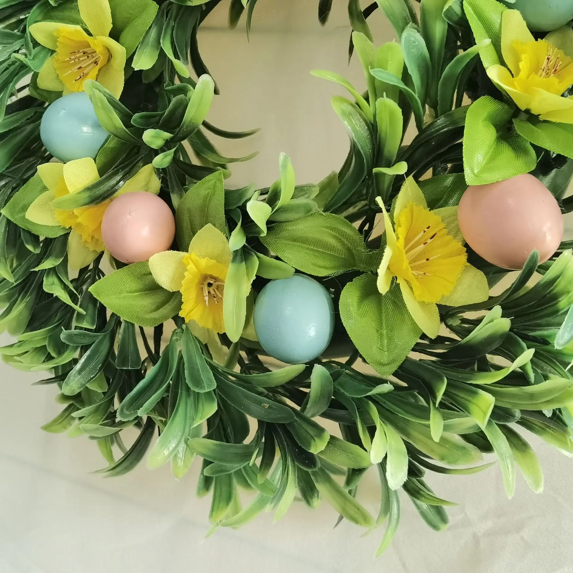 Spring Boxwood Magnolia Bulk Front Door Wreath decorative flower Autumn Fall Wreath Easter Garland Wreath For Front Door