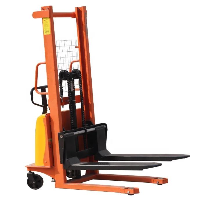 2ton 3m 4m Semi-electric pallet stacker high quality motor electric pallet stacker smooth lifting
