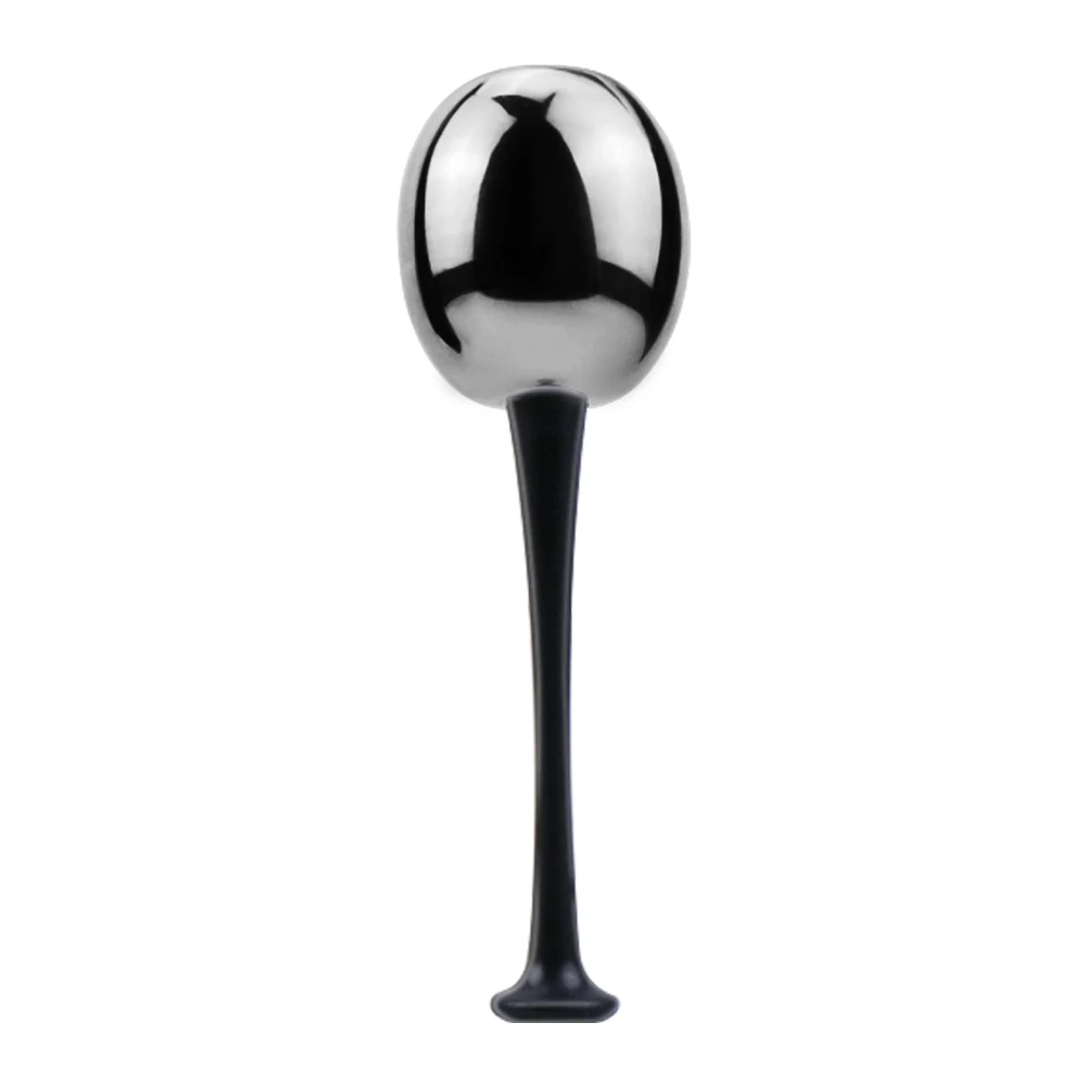 Custom Logo And Low Moq Stainless Steel Metal Ice Globes With Black Plastic Handle