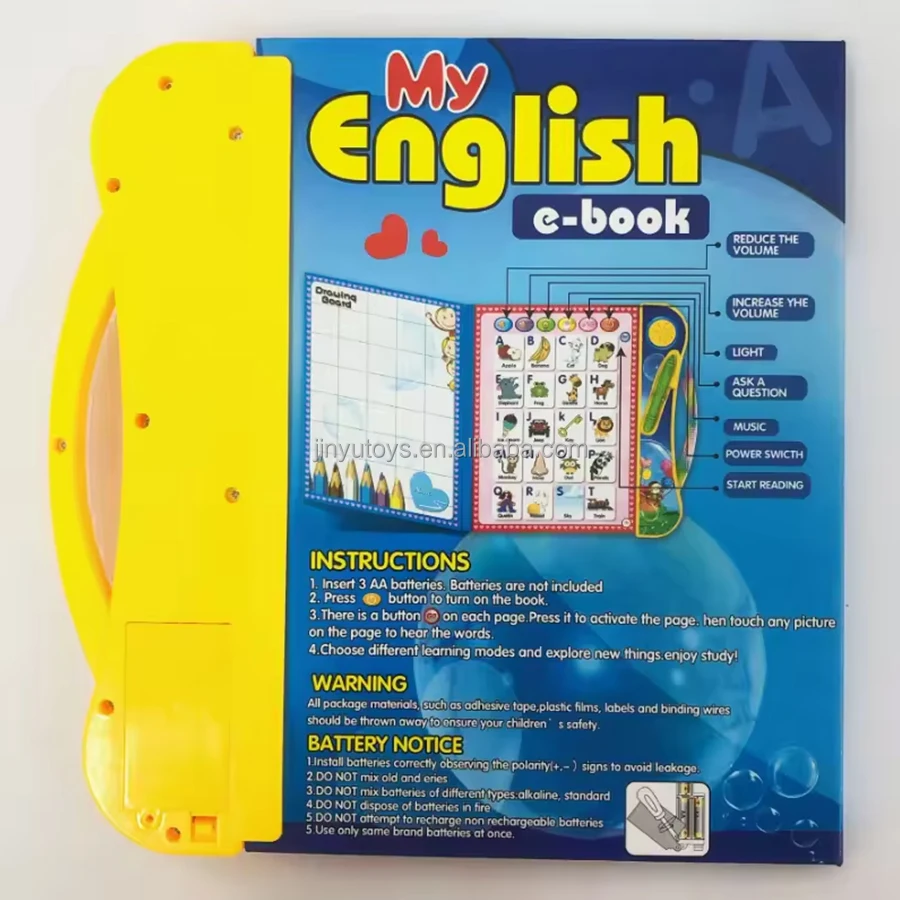 Kid Learning Machine English Finger Point Reading Book Intelligent Studying Audio E-books Baby Early Education Toys Child