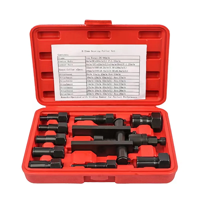 8mm to 25mm Diameter Inner Bearing Puller Set 7 End Remover Kit Motorcycle Repairing Tool