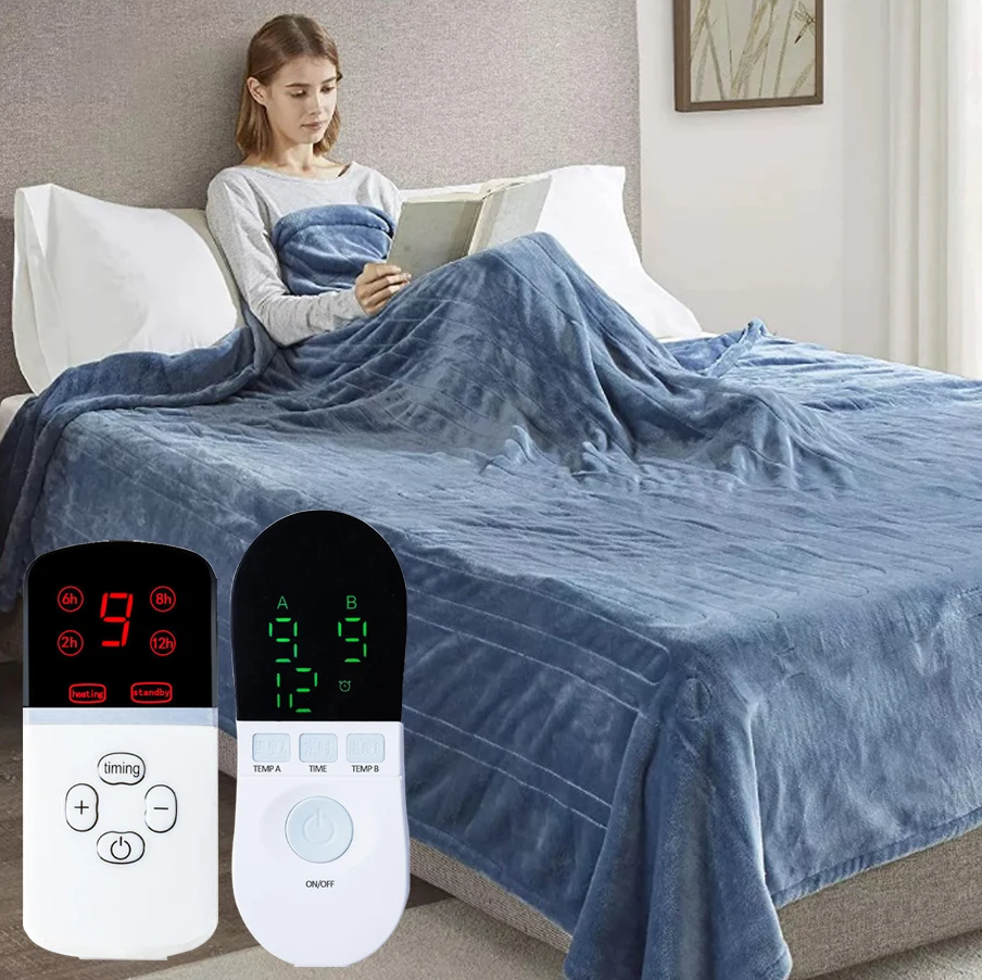 110V 230V Wholesale Luxurious Custom Size electric heated blanket Extra Soft Heated Throw Electric Blanket for Winter