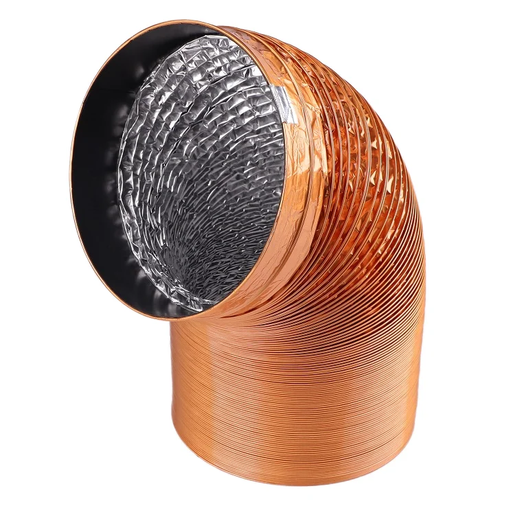 HVAC Systems Parts Customization Insulated Fire Resistant Flexible Aluminum Pipe Foil Vent Duct