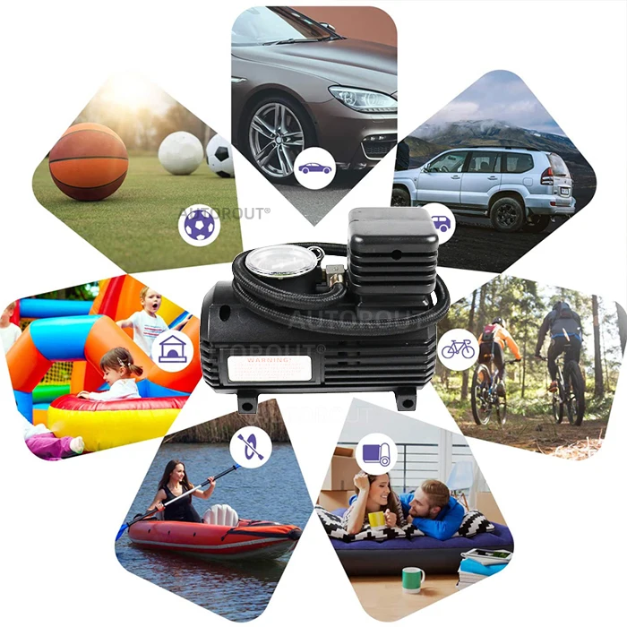 Plastic DC12V 150PSI  mini handheld Portable car  tire inflator  tire air inflator air pump