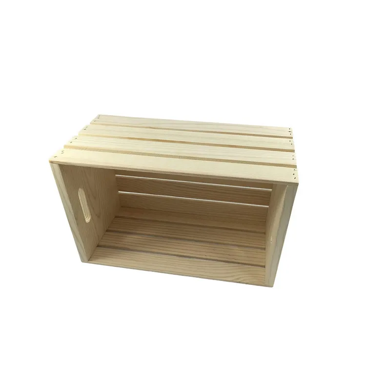 Factory Direct Supply Rustic Farmhouse Style Wooden Crate Boxes Decorative Wooden Crates