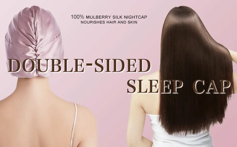 6A Grade 100% Pure Silk Double Layer Elastic Wide Band Turban for Sleeping