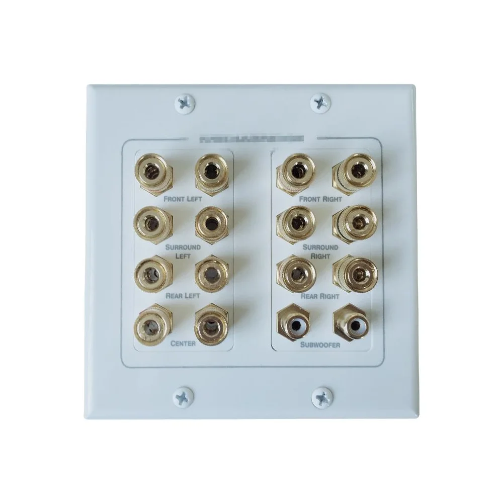 Настенная плита для домашнего кинотеатра, 2 клавиши, 7,1 дюйма, с 7 динамиками и 2 разъемами RCA