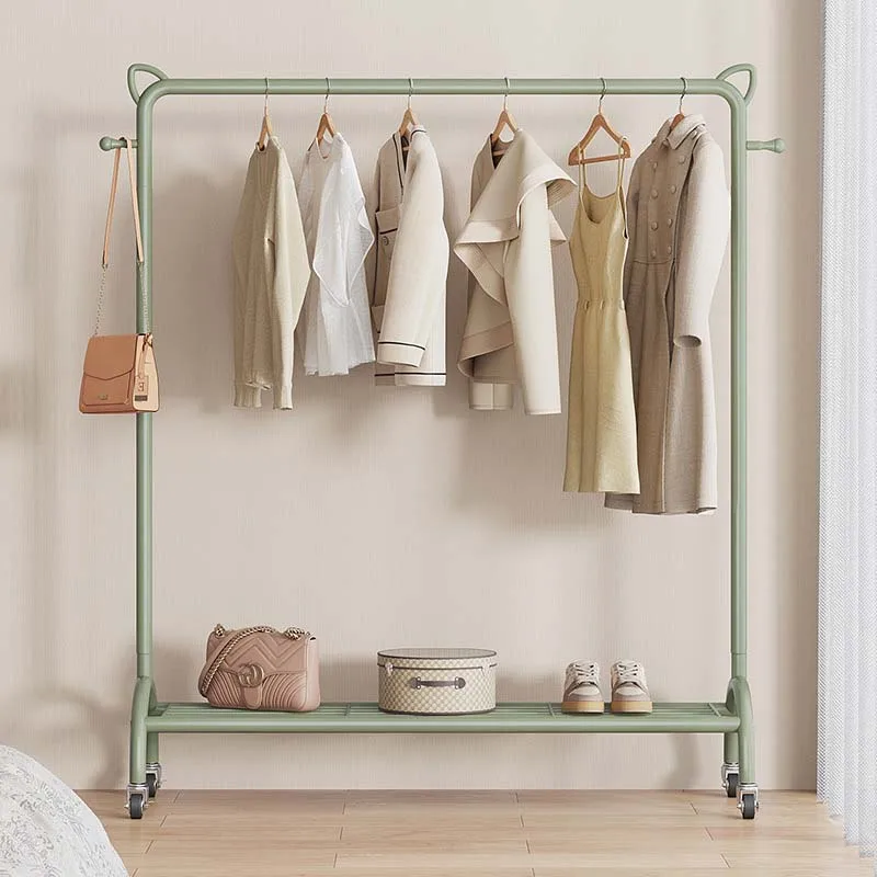 Metal Clothes Rack Home Storage Classic Garment Rack Wholesale Opening Closet Movable Clothes Hangers
