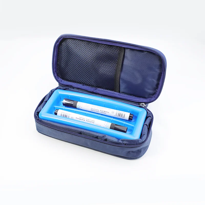 Customization Insulin Cooler Travel Case for Diabetic Organize Medication Insulated Cooling Bag,Blue
