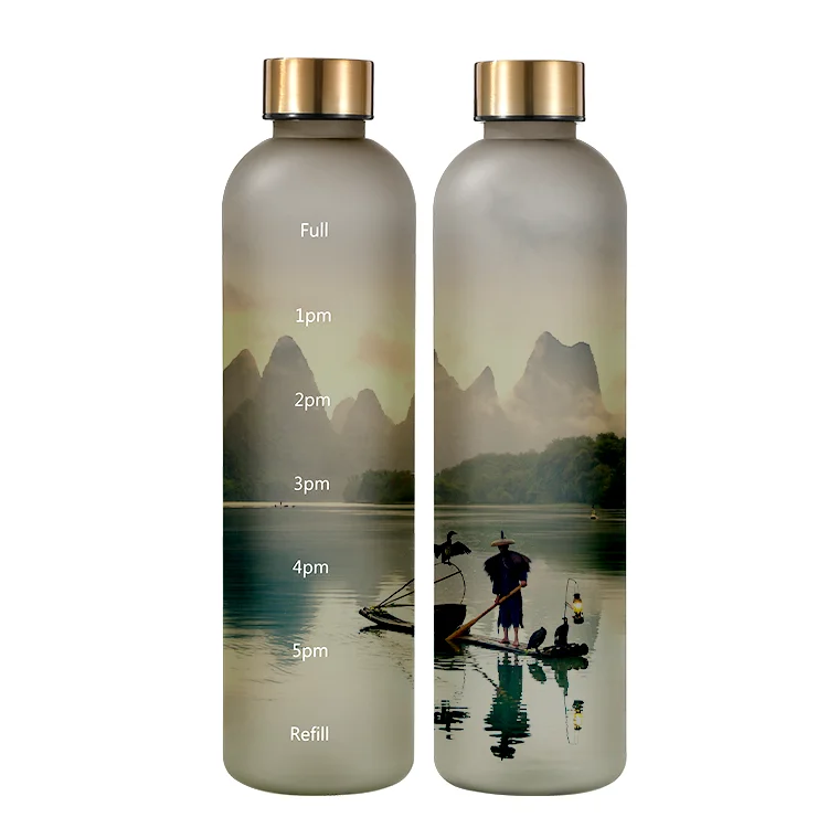 Модная рекламная Экологически чистая спортивная герметичная Матовая бутылка для воды из тритана