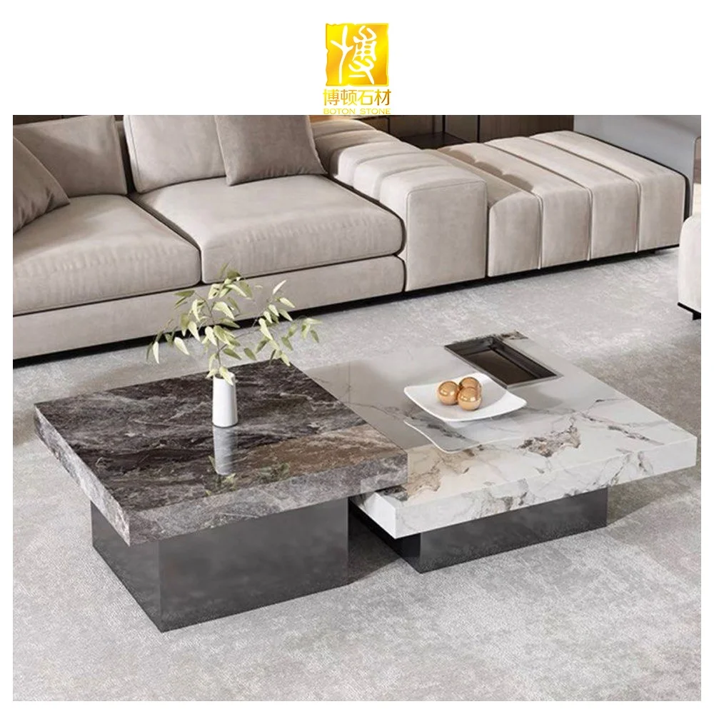 BOTON STONE Customized Modern Design Living Room Furniture Porcelain Sintered Stone Coffee Table