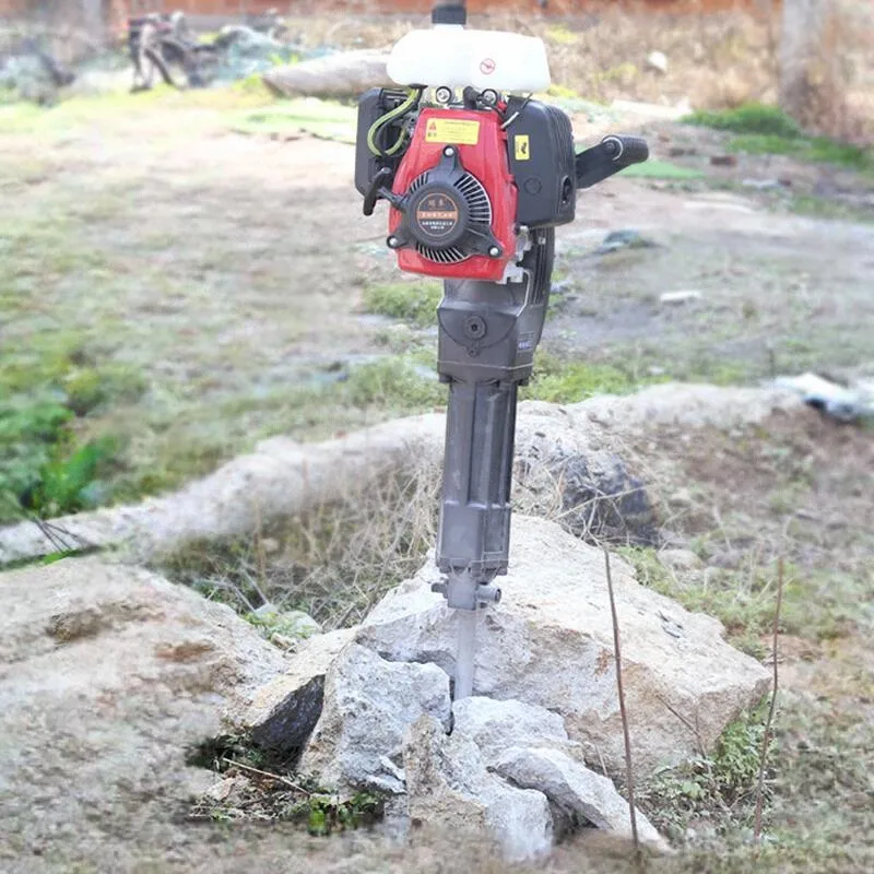 High Power Four-stroke  4800W Portable Gasoline Rock Drill Concrete Breaker Lmpact Hammer A Tool For Breaking