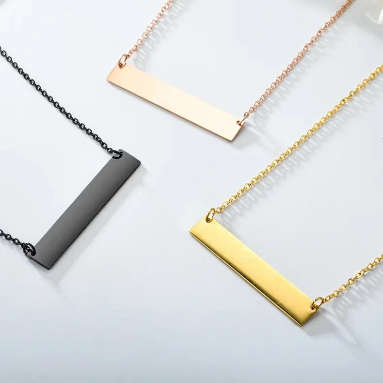 Из нержавеющей стали покрытой 18K позолоченные гравировки сталь цвет золотистый и черный браслет ожерелье сырья без надписи