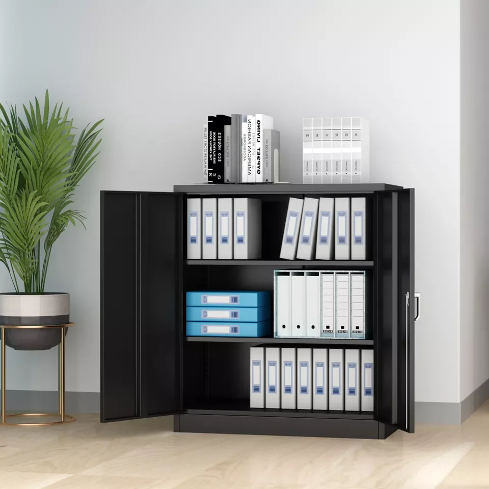 Steel Storage Cabinet Metal Steel Cabinet 2 Door Storage Cabinet with adjustable shelves