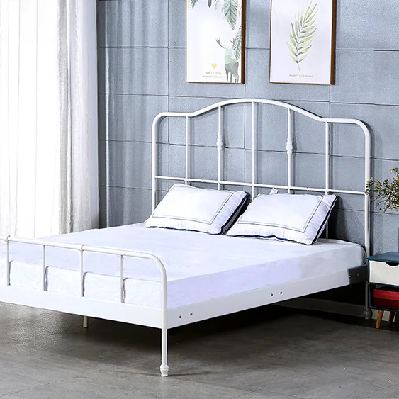 Modern white iron decorative metal single bed