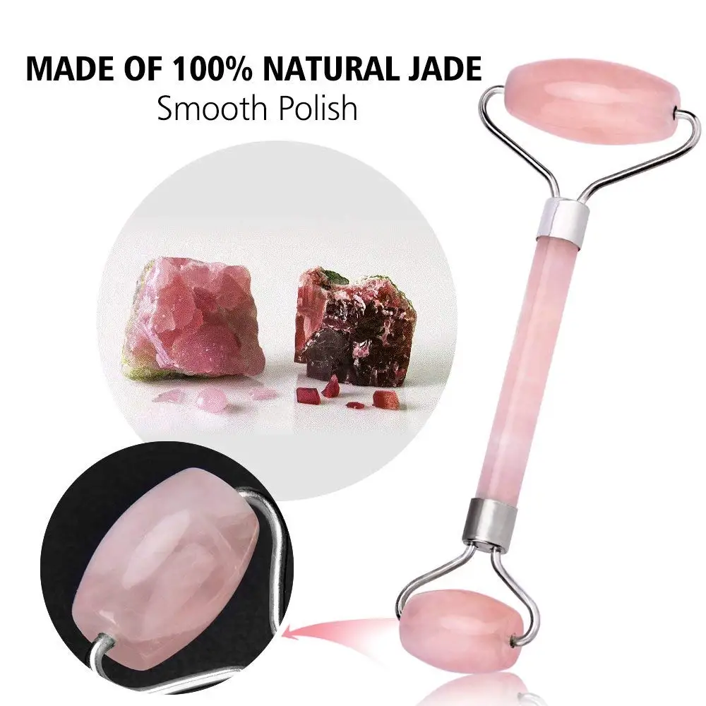 custom private label jade stone face massage mini jade roller guasha scraper massager set