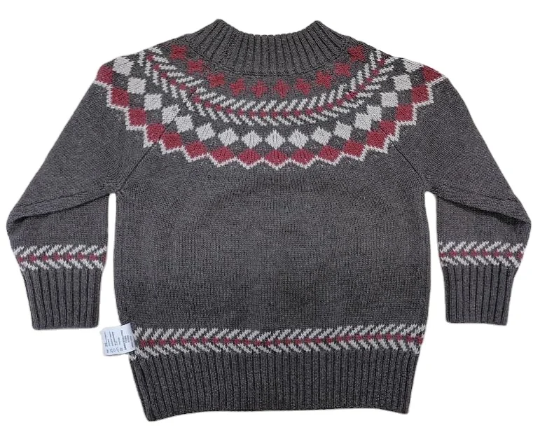 
In Stock Jacquard O-Neck Plaid Baby Sweater Baby Sweater Pullover 