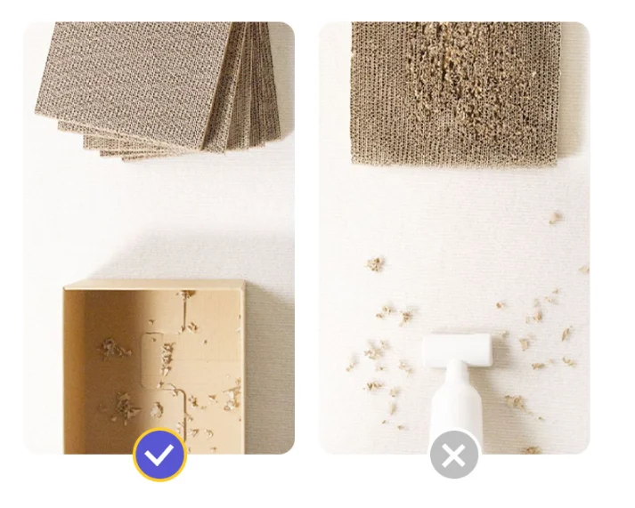 Cat Scratcher with Box 5 PCS Reversible Cat Scratch Pad Corrugated Scratching Bed for Indoor Kitty 5 in 1 Replacement Cardboard