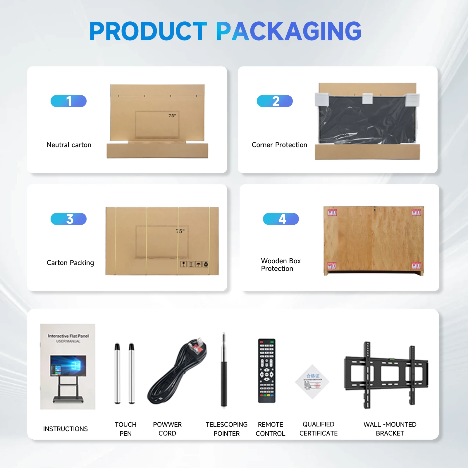 86 Inch Touch Screen LCD Digital Interactive Whiteboard For Business Office Interactive Flat Panel Smart Board