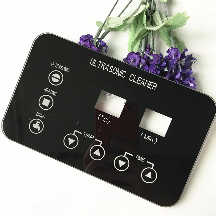 Electrical Appliance Touch Panel Silk Screen Laser Carving Display Window Switch Panel with Tempered Float Glass Processing