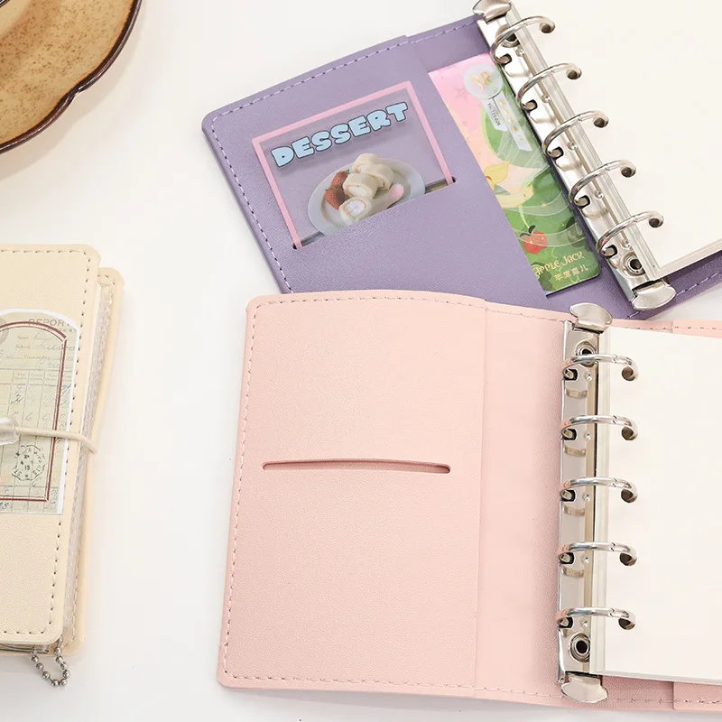 M5 loose-leaf portable mini PU leather notebook notepad loose-leaf portable pocket book with binding handbook