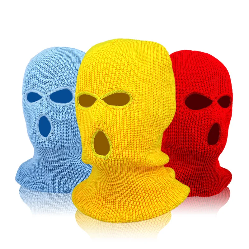 Fashion Hat Three-hole Ski Mask Love Gun Pattern Hat Full Face Mask Warm Ear Protection Riding Hat Balaclava