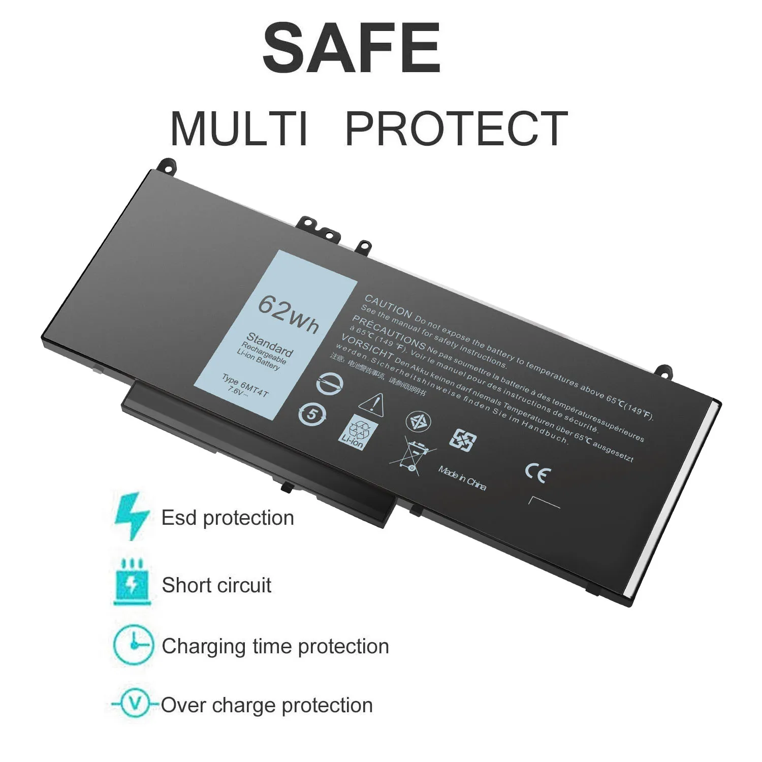 Dell Latitude E5450 Battery Replacement 6MT4T Laptop Battery
