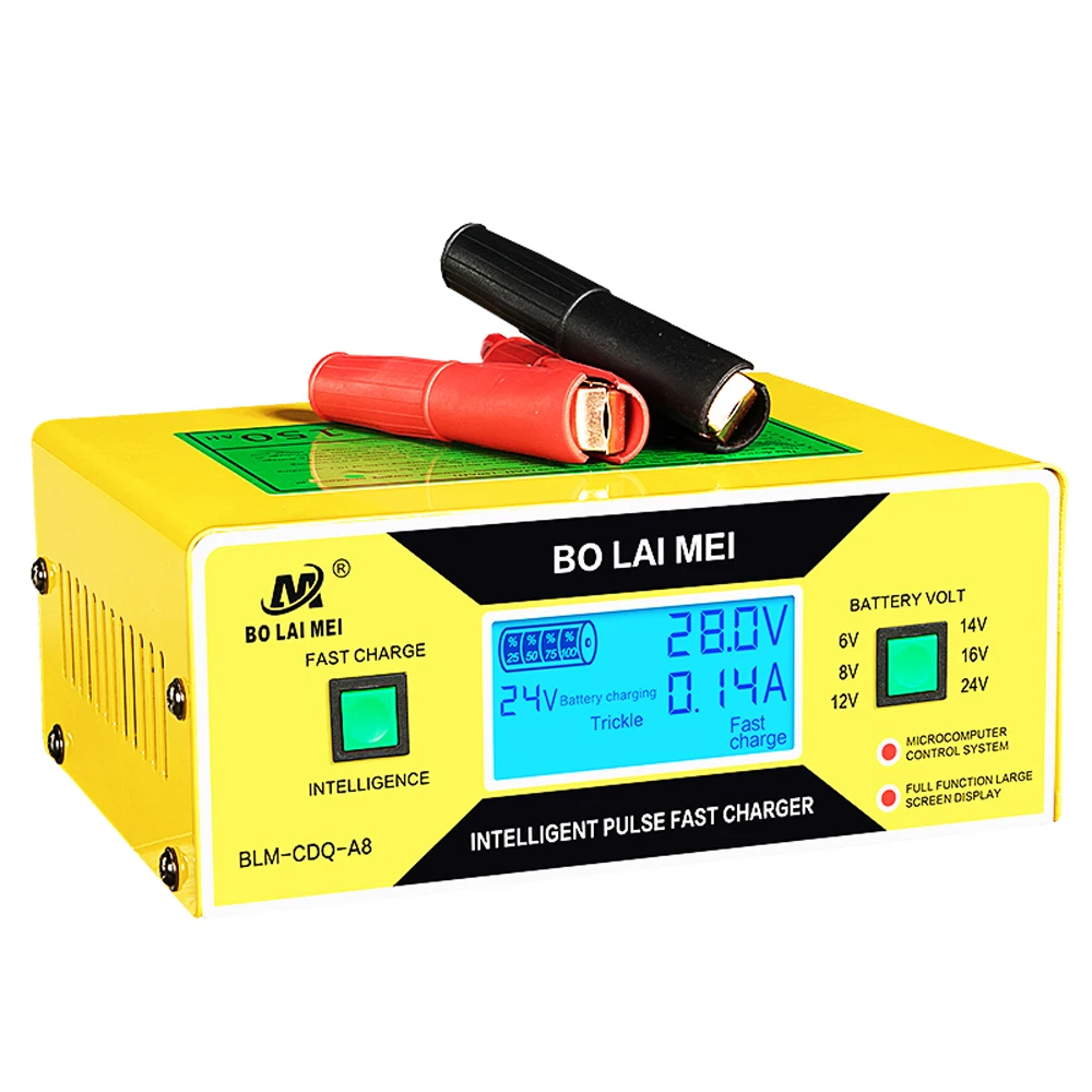 6V/8V/12V/14V/16V/24V 0-10 A Automatic Test and Maintain Lead Acid Battery Charger