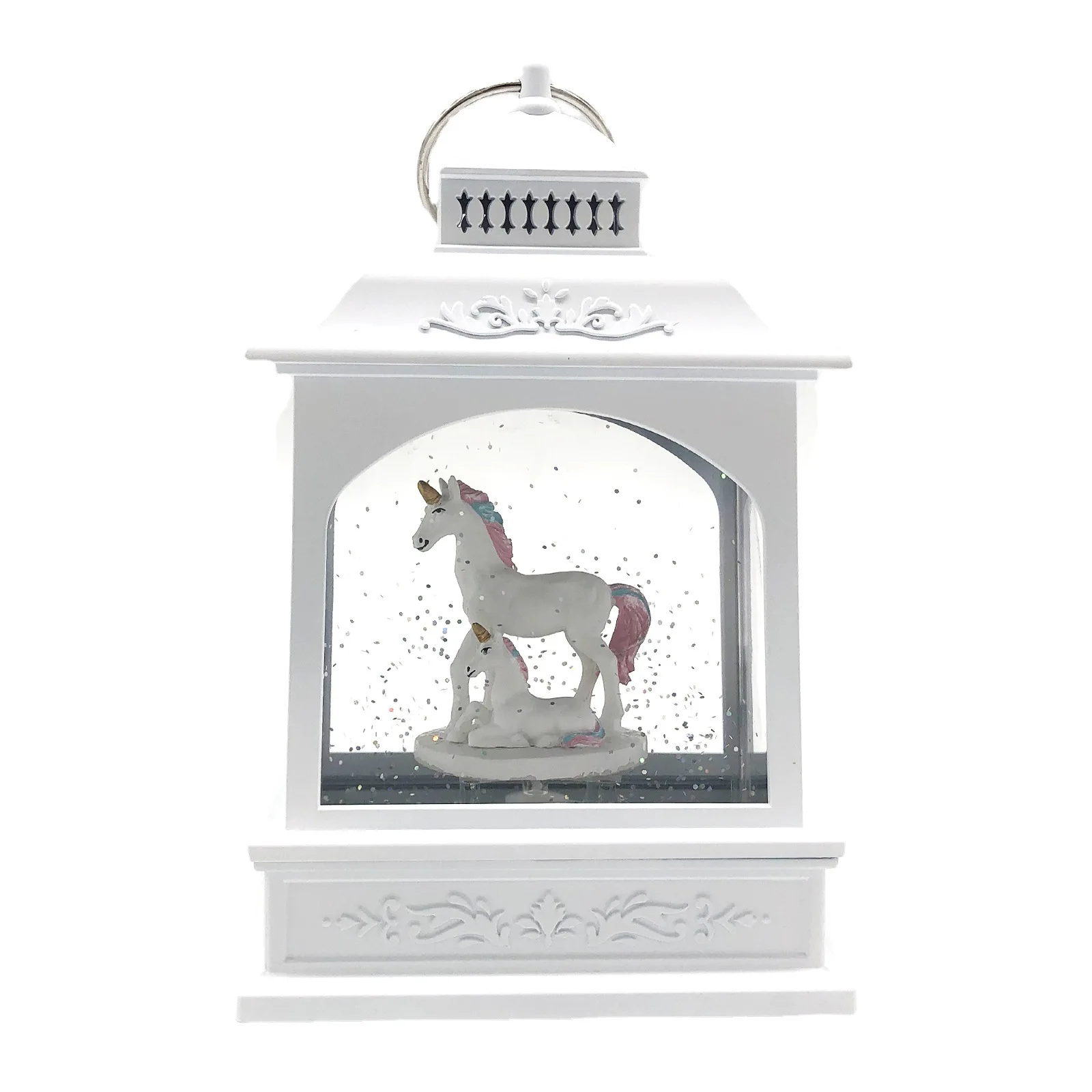 
custom romantic unicorn decoration snowflake crystal ball christmas gift crystal lamp music box 