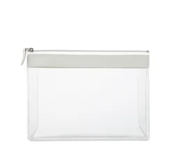 Прозрачная косметичка из ПВХ с логотипом на заказ, Сумка с белой молнией