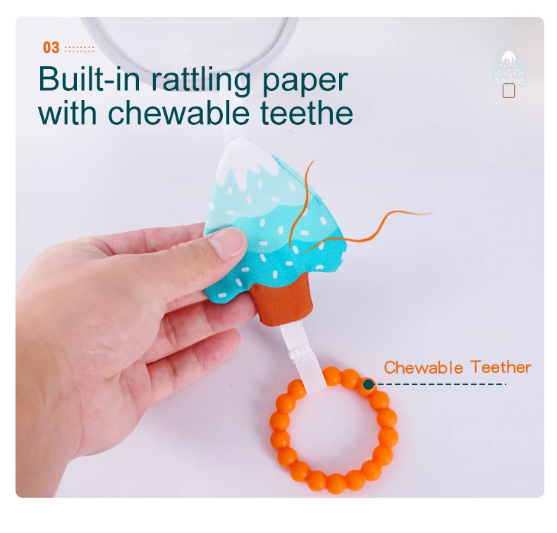 2024 new design Baby Travel Car Activity Center  Baby car seat Sensory toys mirror hanging toy for traveling