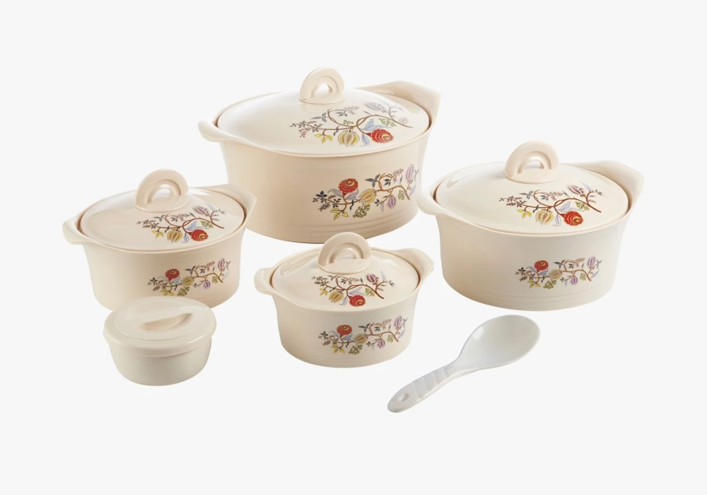 Hot selling colorful food serving set big capacity food warmer for catering insulated casserole dish