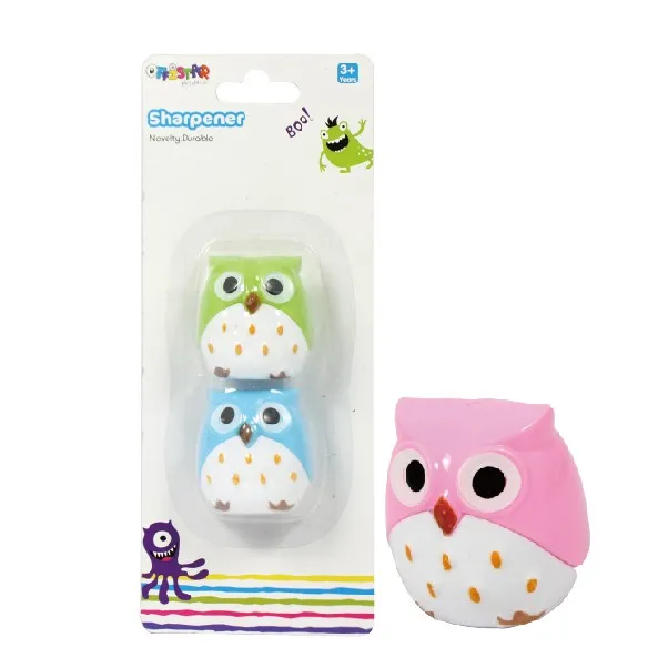 School stationery novelty single hole fox cute animal shape pencil sharpeners for kids