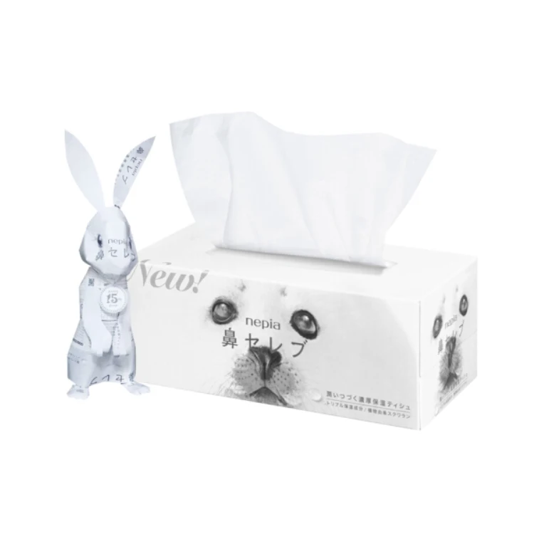 
Japanese Nepia Nonstimulus Friendly Skin Branded Box Facial Tissue Paper 