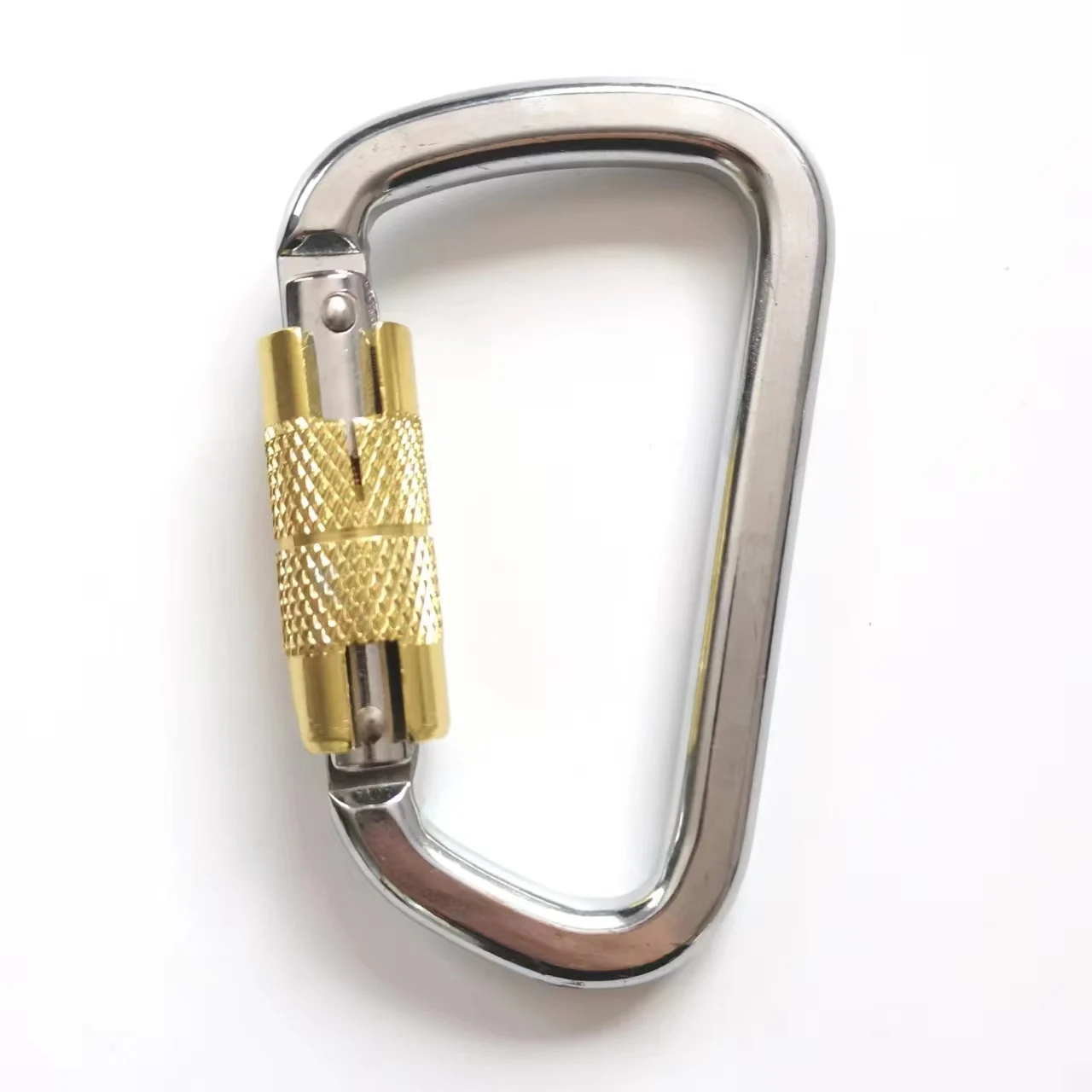 Conyoneering climbing caving backcountry hiking and rappelling carabiner steel metal karabiner 30KN D shape autolock carabin