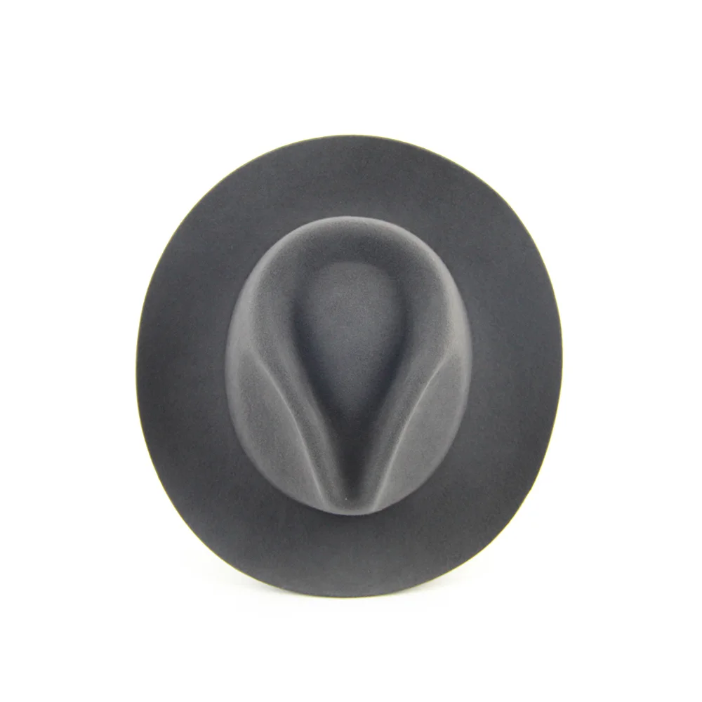 LiHua Hot sale Men Waterproof Fedora Hat Bowknot Fedora Hat Short Brim Wool Felt  Hat