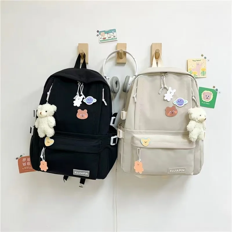 Wholesale New Style Nylon School Bag Girls Korean Version Junior High School Student Backpack Bags