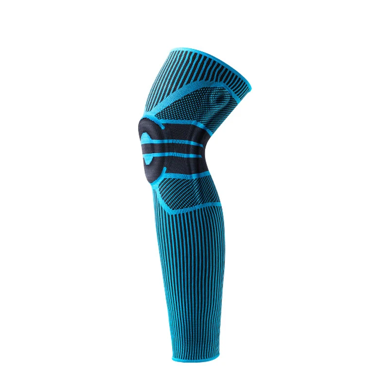 Warm Keeping Knitted Knee Pads Sports Protector Silicone Anti-Slip High Elastic Nylon Knee Brace Support Long Leg Sleeve