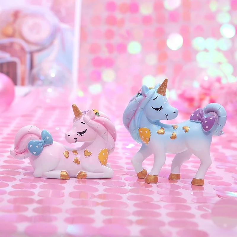 2020 wnicorn Cake Topper Resin Pic For Birthday Party Decoration Unicorn The Little Pony