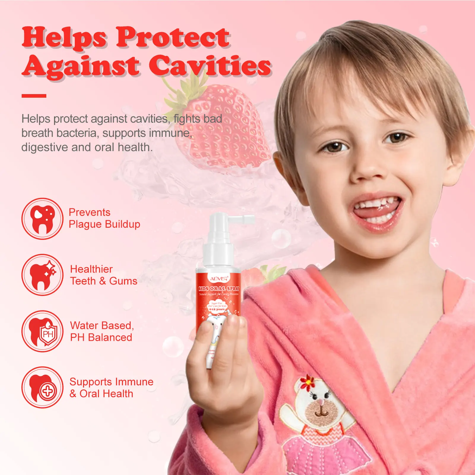 Children Toothpaste Helper Mouth Wash Cavity Prevention Anticavity Mundspray Spray Bucal Mouth Spray With Fluoride Free