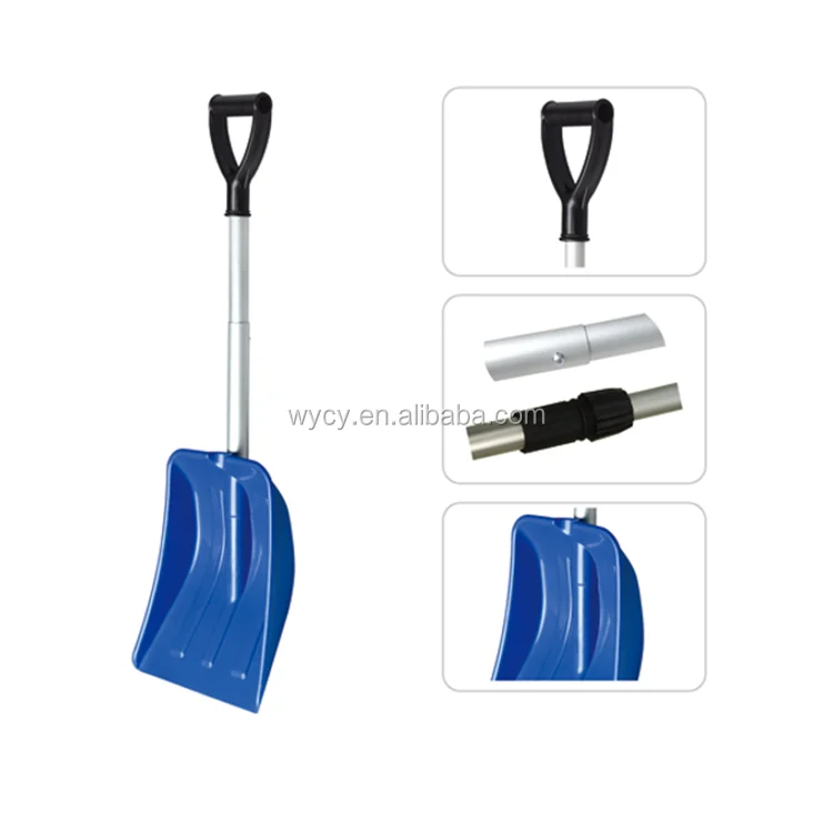 Twist Lock Snow Pusher Function Portable Snow Shovel Aluminium Handle Wholesale Plastic Snow Shovel For Car