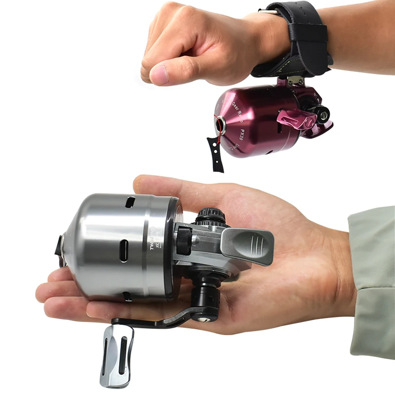 PIAO YU PX39 Fishing Wheel 6+1 Bearing Configuration With Nylon String Fish Slingshot Accessory Stainless Steel Alloy Reel