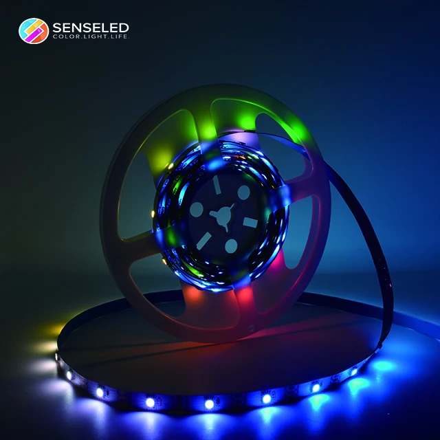 Smart strip lights 10mm Width IP20 DC12V 24V SMD 5050 Flexible Led Strip light Rgb Strip
